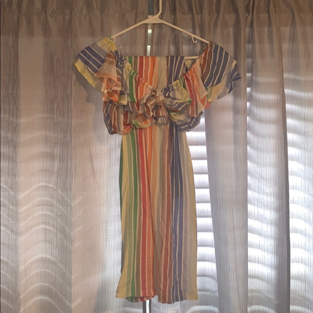 Rainbow striped set. Top and bottom.